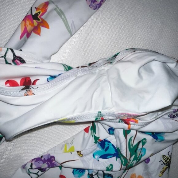 Betsey Johnson Scuba Knit Half Zip Long Sleeve One-Piece Swimsuit in Size Medium - Picture 5 of 6